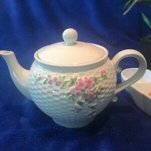 Vintage Teleflora Ceramic Porcelain Teapot 1985 W/Lid ☕